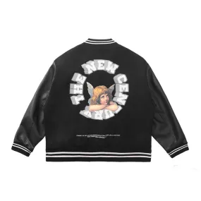 3D Angel Ring Varsity Jacket