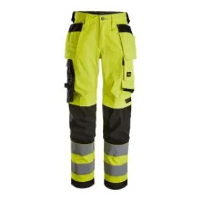 6743 Women's High Vis Work Trousers Stretch Class 2 - Snickers