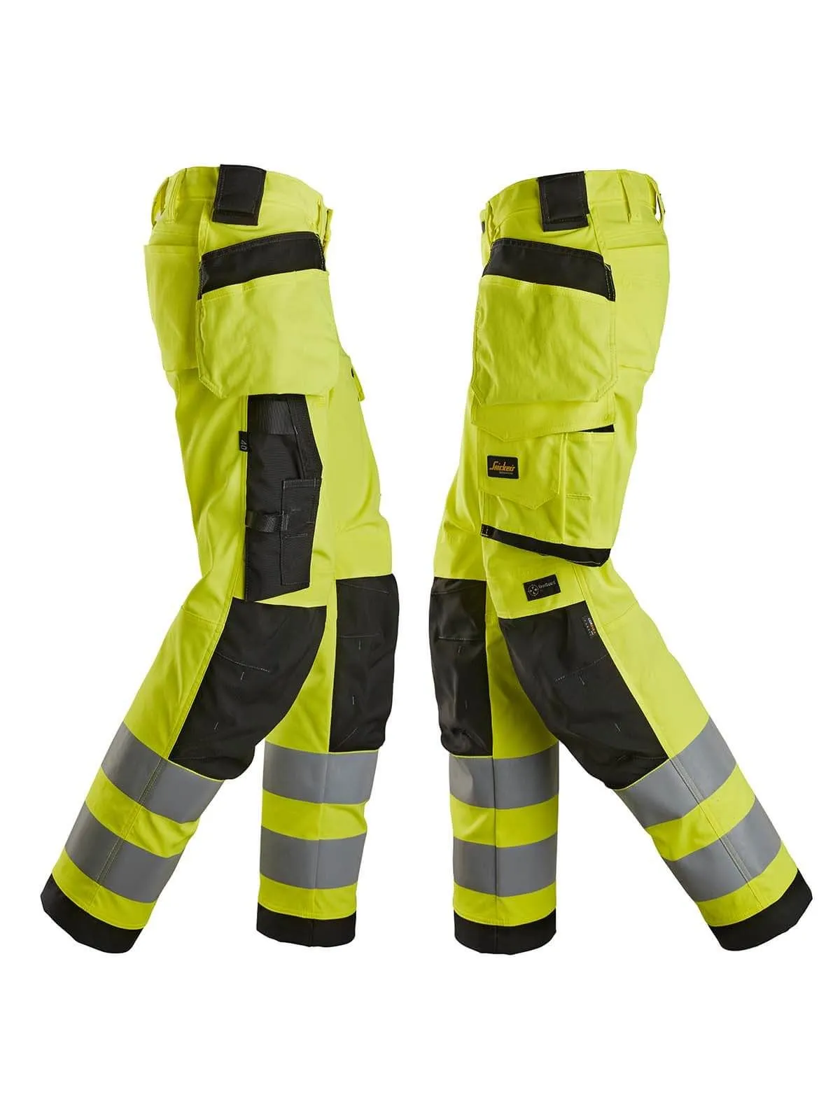 6743 Women's High Vis Work Trousers Stretch Class 2 - Snickers