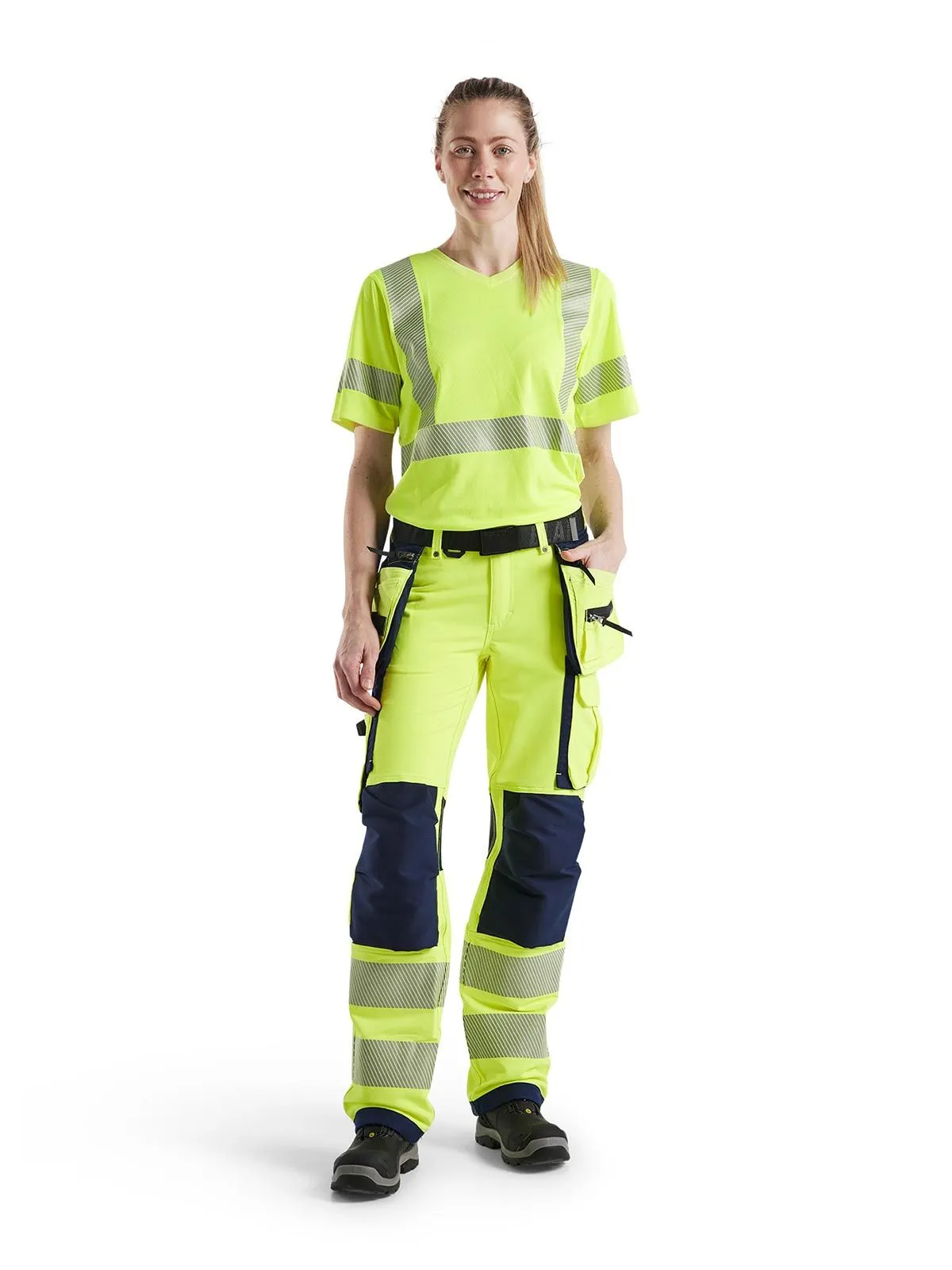 7197-1642 Women's Work Trousers High Vis 4-Way Stretch - Blåkläder