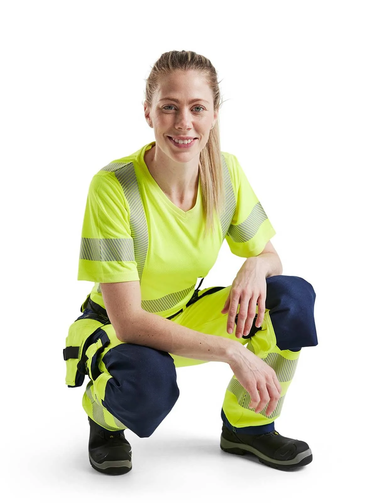 7197-1642 Women's Work Trousers High Vis 4-Way Stretch - Blåkläder