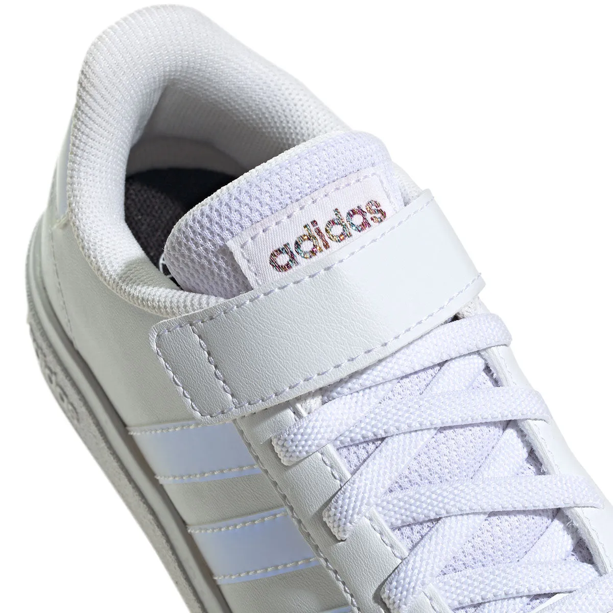 adidas Grand Court 2.0 Trainers - Girls - White/Iridescent