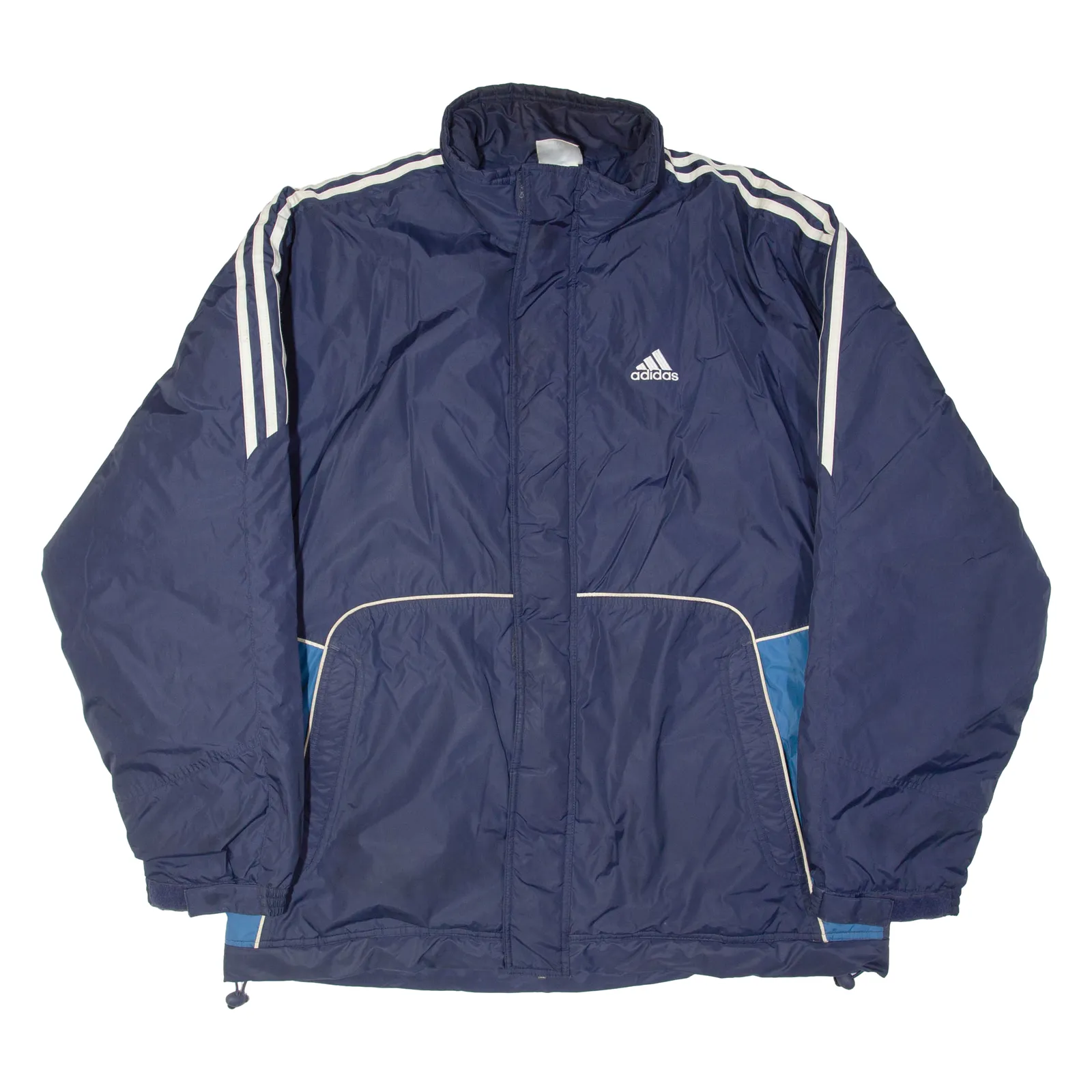 ADIDAS Mens Jacket Blue Nylon 2XL