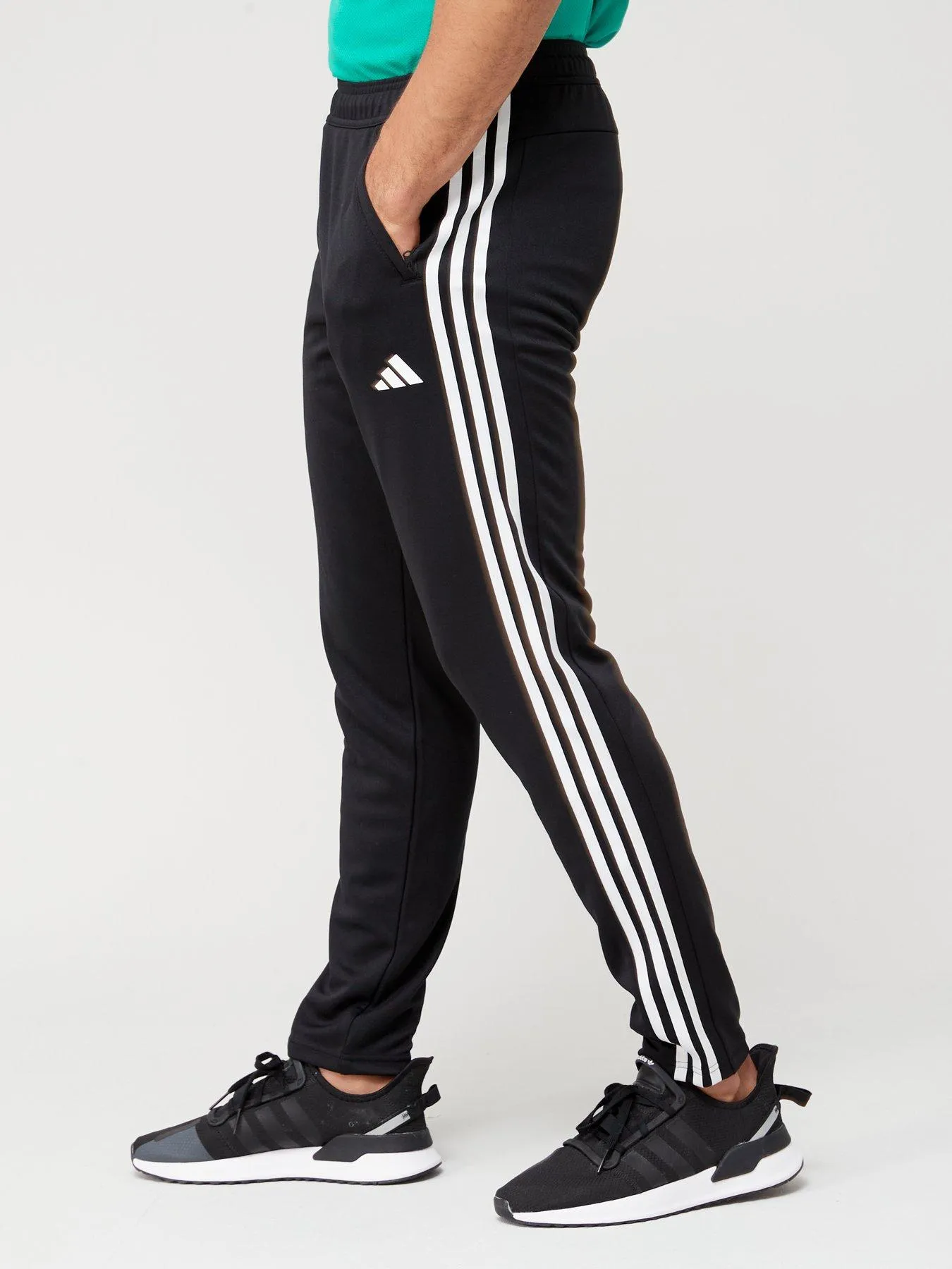 adidas Performance Train Essentials 3-Stripes Training Joggers - Black/White