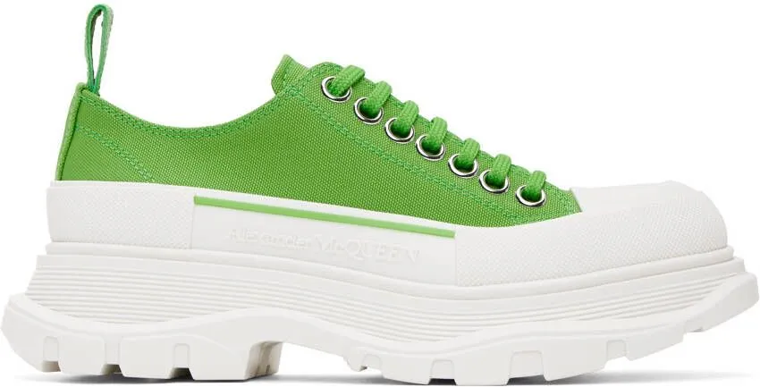 Alexander McQueen Green Tread Slick Sneakers