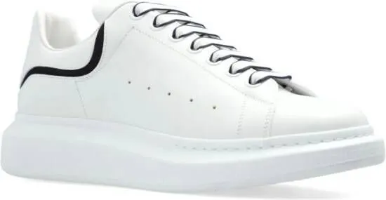 Alexander McQueen Oversized lace-up leather sneakers White