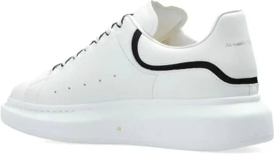 Alexander McQueen Oversized lace-up leather sneakers White