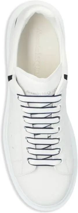 Alexander McQueen Oversized lace-up leather sneakers White