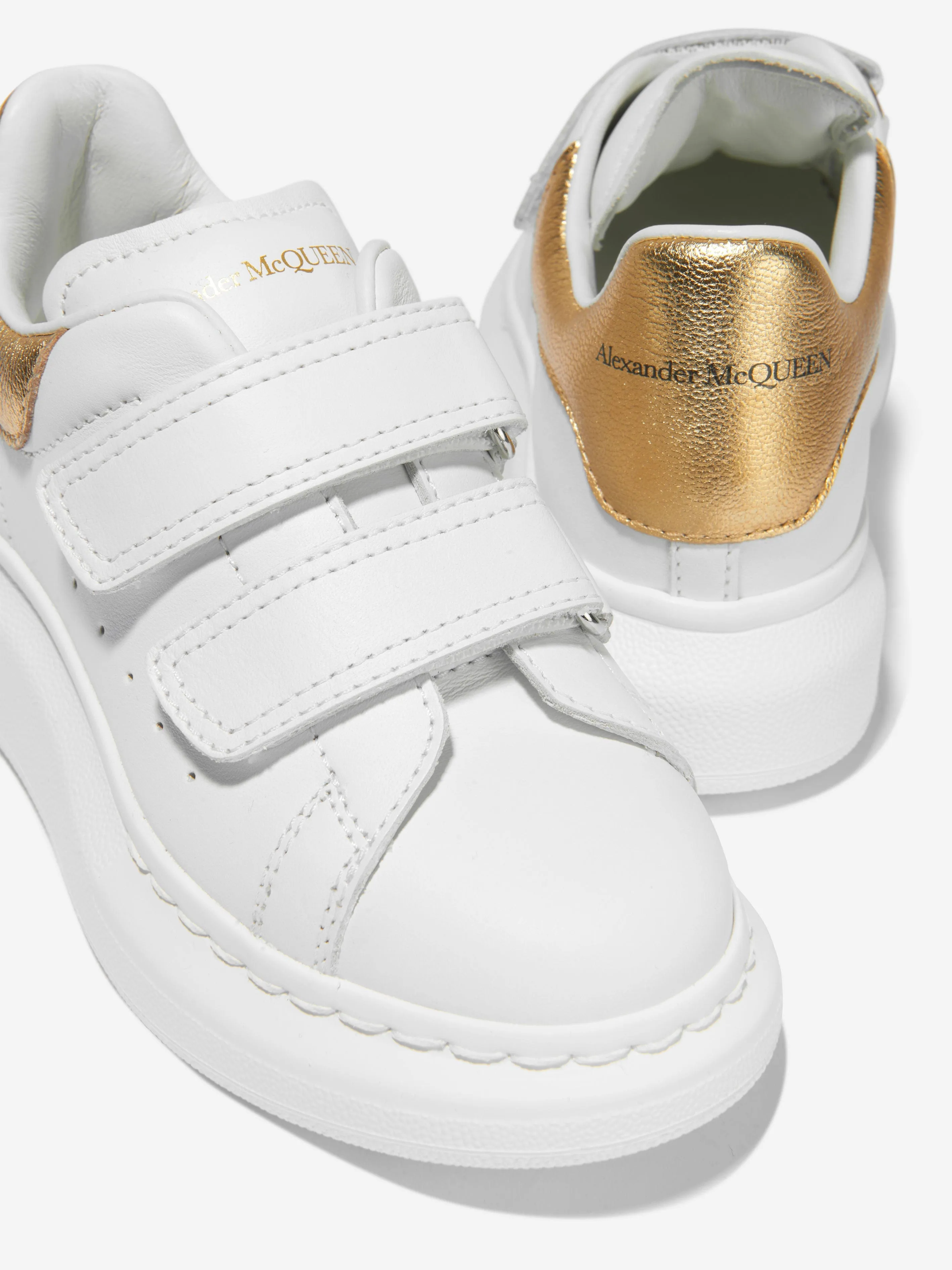 Alexander McQueen Unisex Leather Velcro Strap Trainers