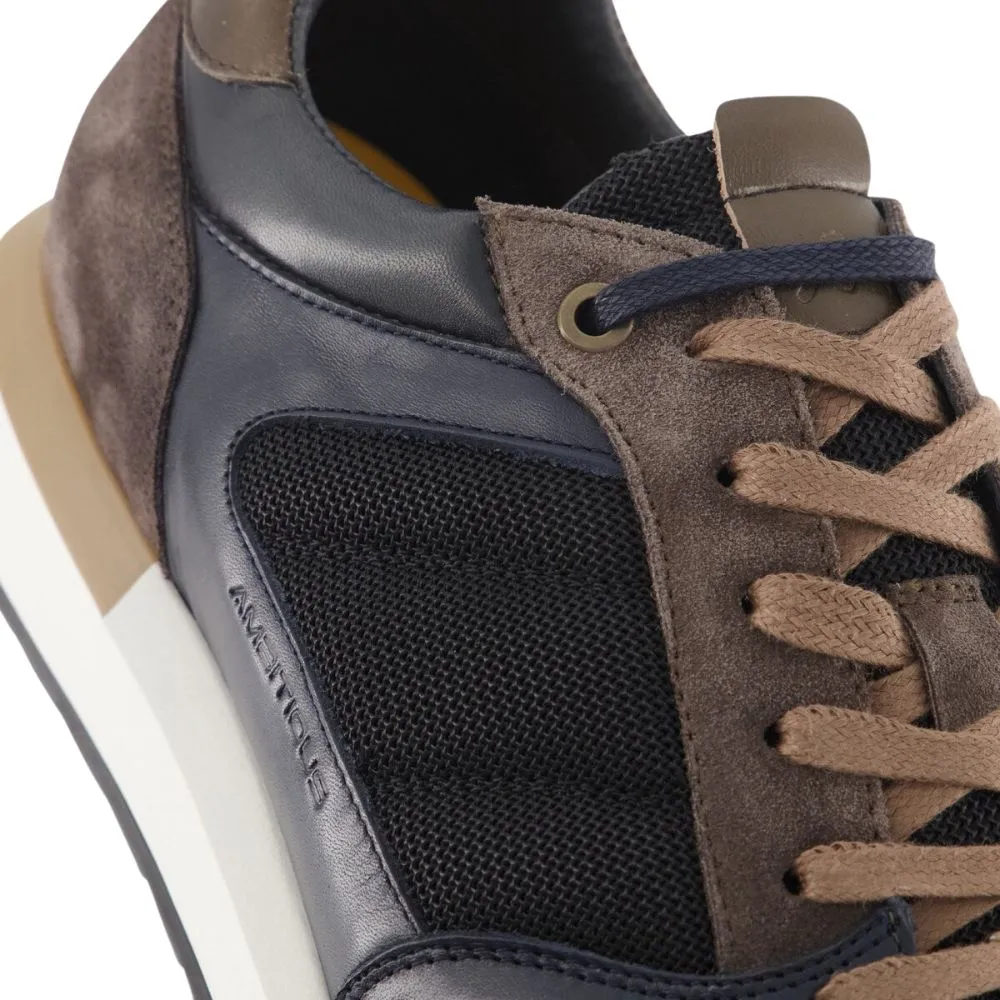 AMBITIOUS Grizz Casual Navy / Black Trainers | Menswear Online