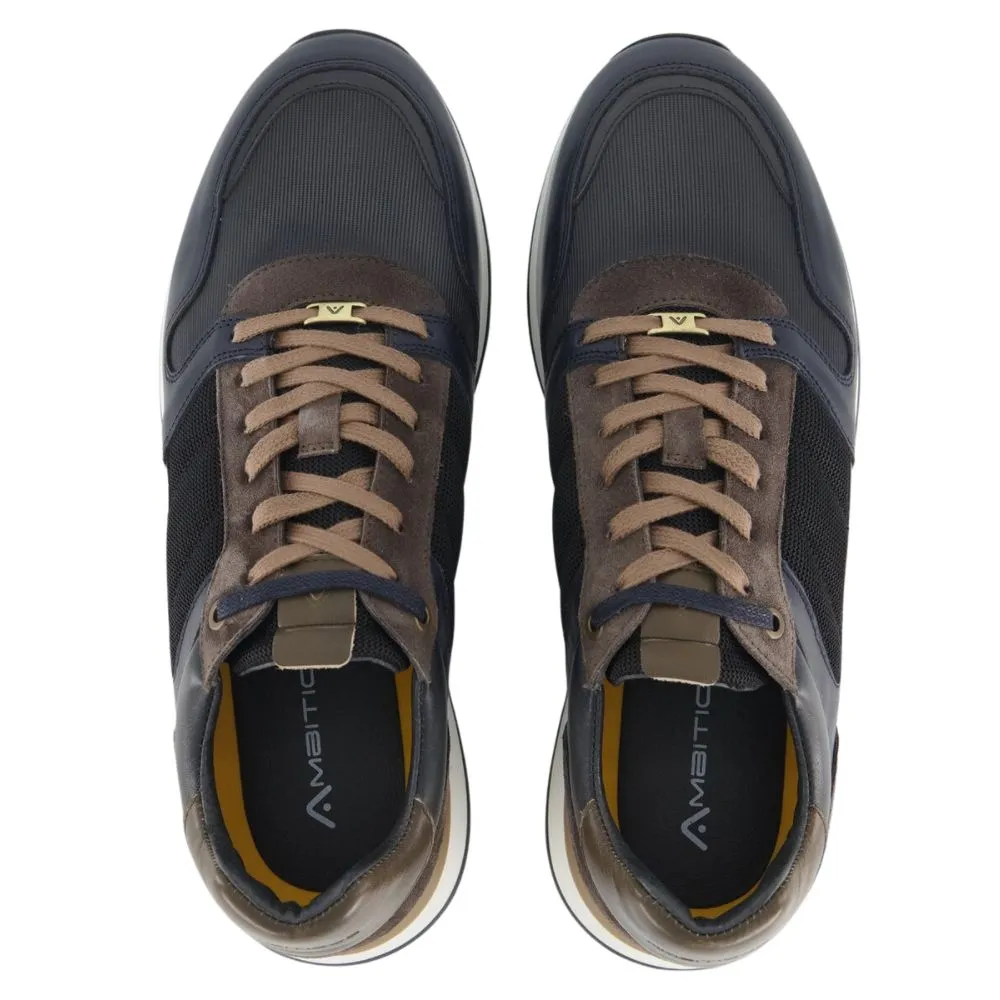 AMBITIOUS Grizz Casual Navy / Black Trainers | Menswear Online