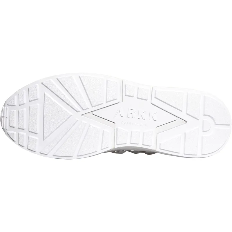 ARKK Copenhagen Mens Raven Mesh Trainers Triple White