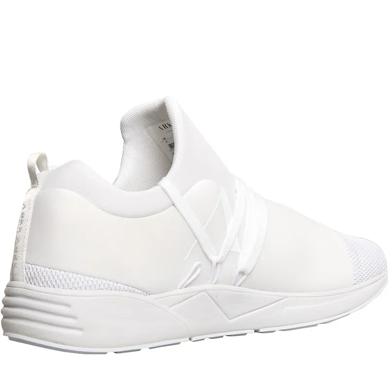 ARKK Copenhagen Mens Raven Mesh Trainers Triple White