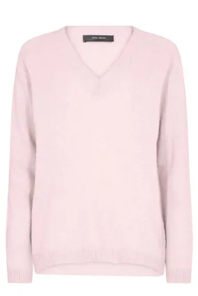 Arlie Cashmere V-Neck Knit | Ballet Slipper | Strik fra Mos Mosh