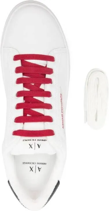 Armani Exchange embroidered-logo sneakers White