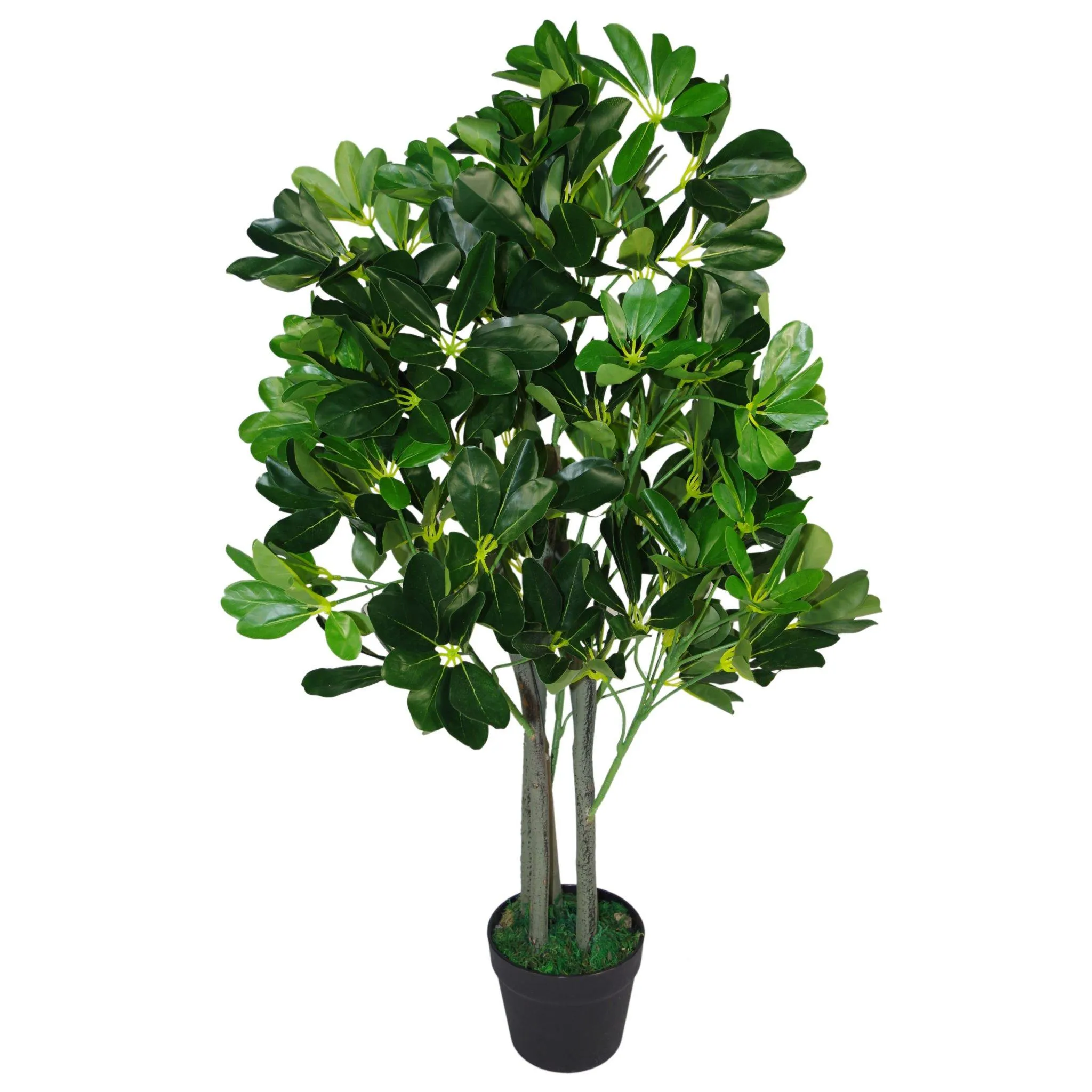 Artificial Flowers | 95cm Umbrella Tree Dark Green Artificial Ficus Plant | Leaf