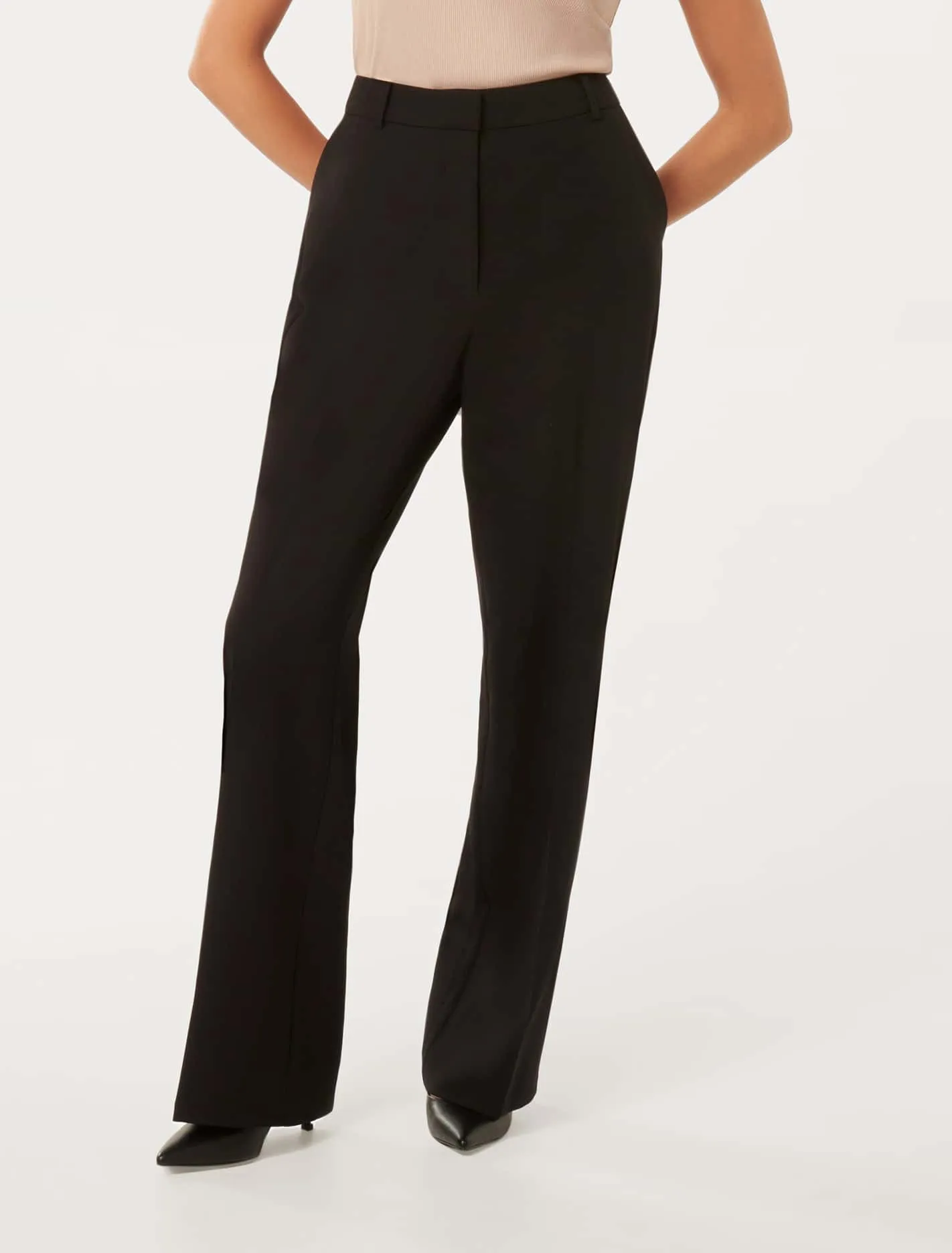 Ava Petite Straight-Leg Trousers