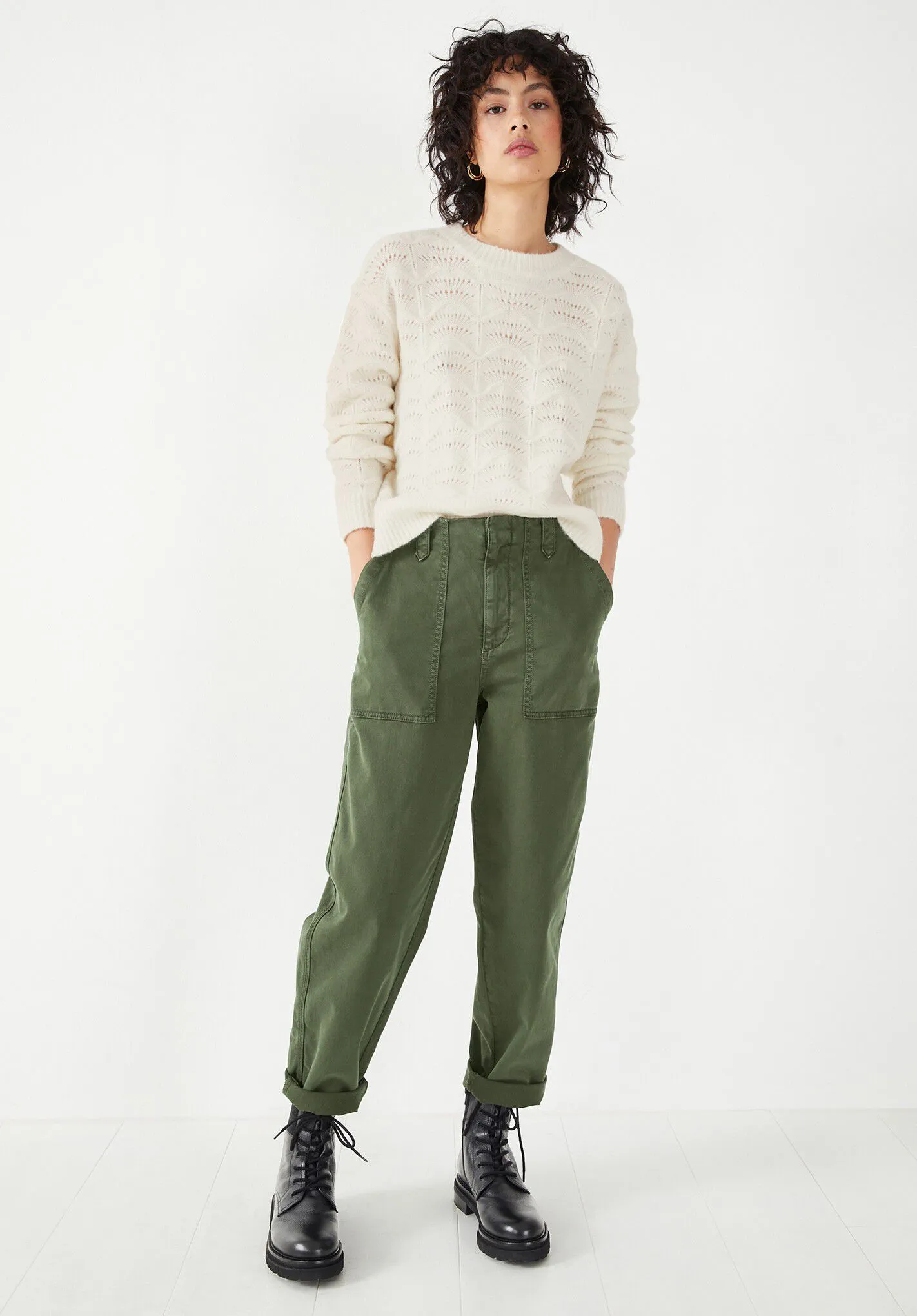 Ava Textured Stitch Crew Jumper