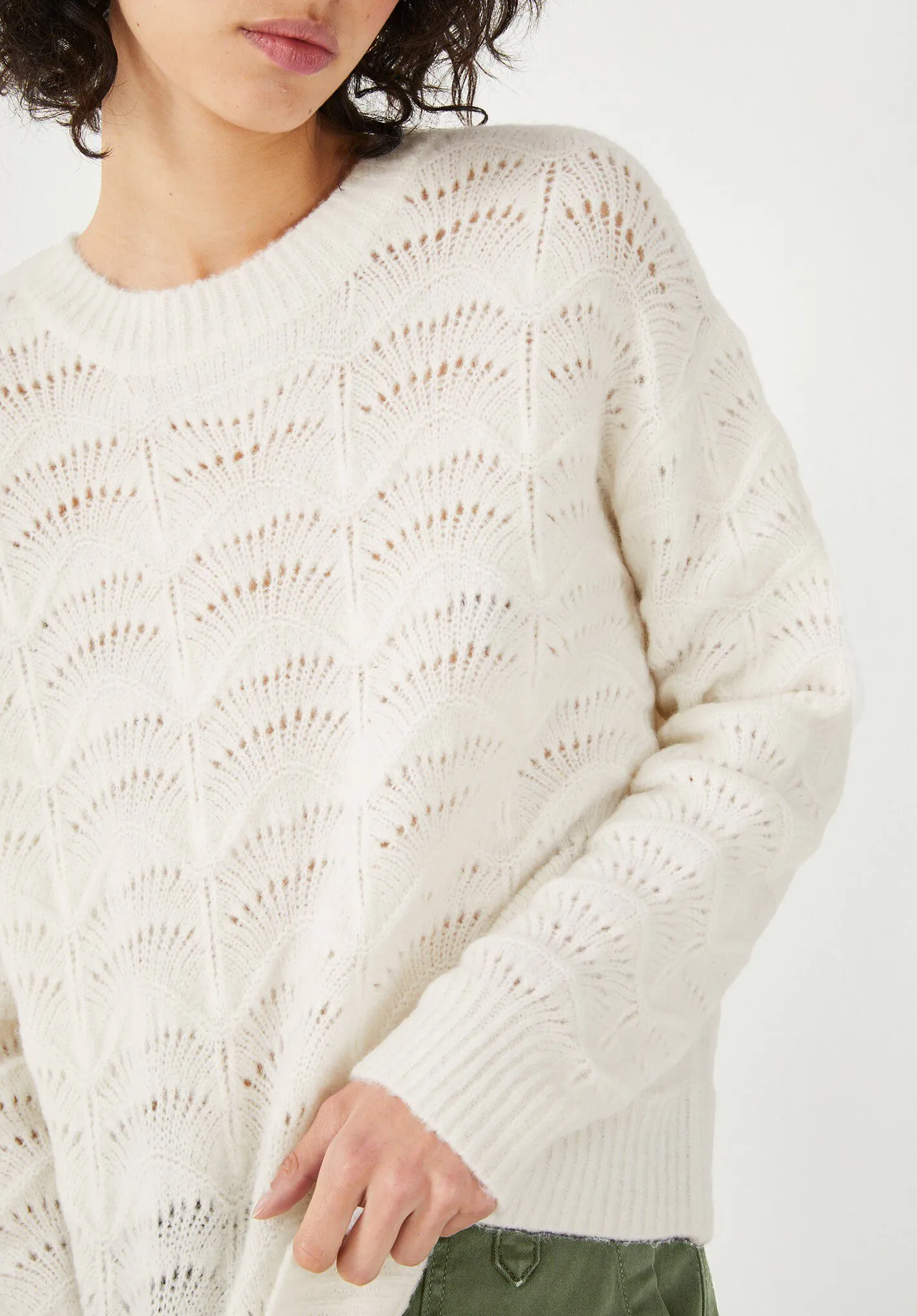 Ava Textured Stitch Crew Jumper