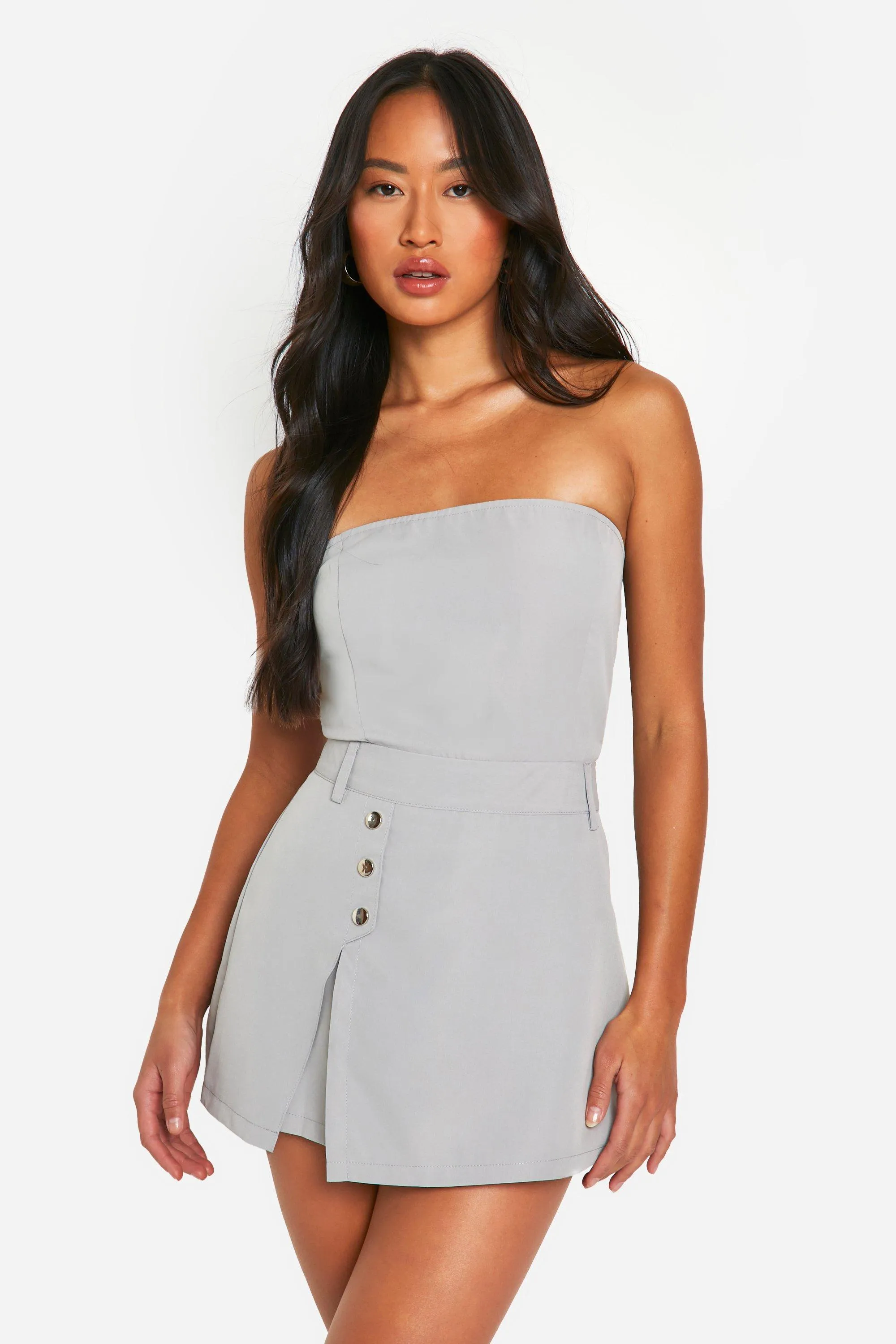 Bandeau Split Skort Romper