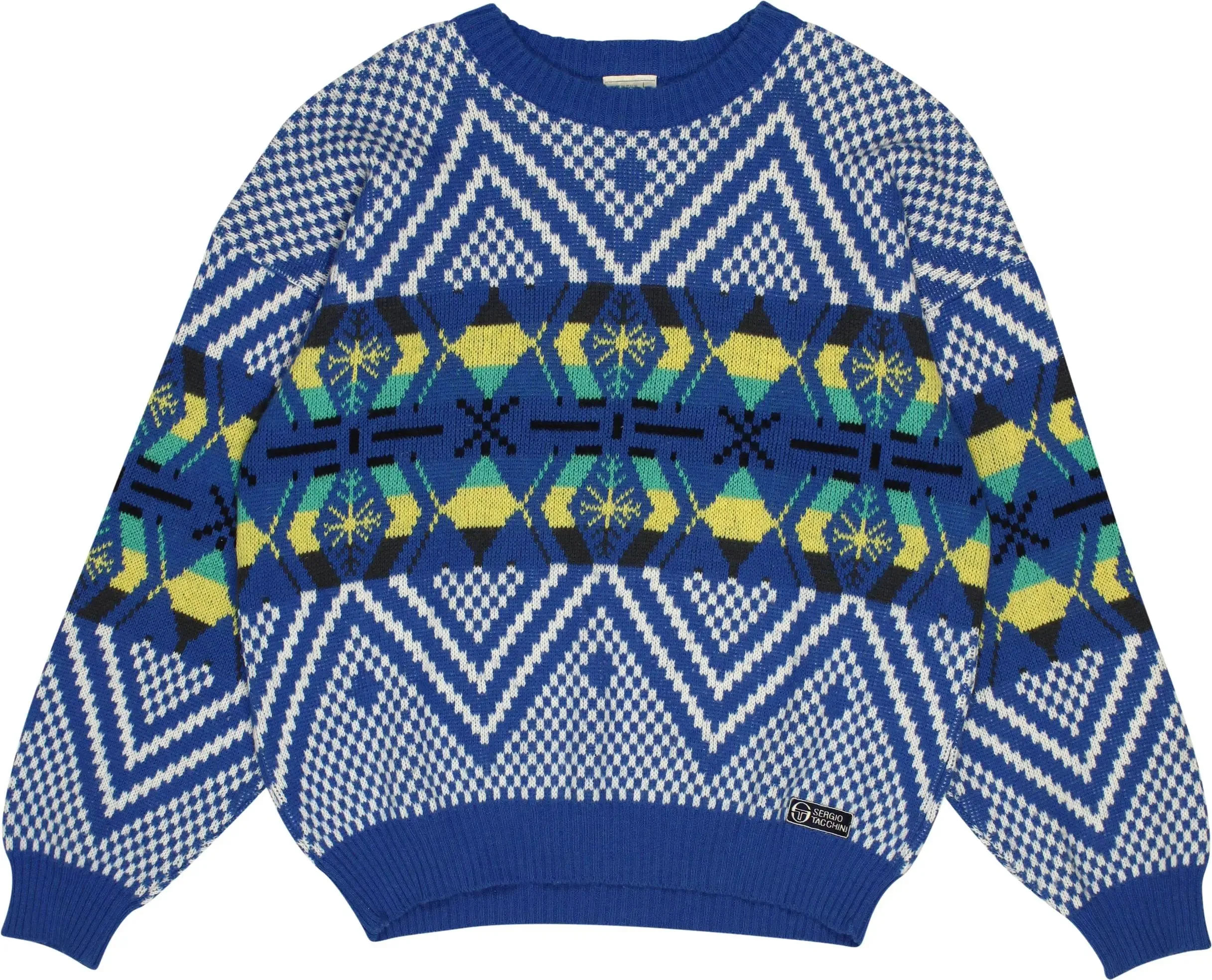 Blue Patterned Jumper | ThriftTale