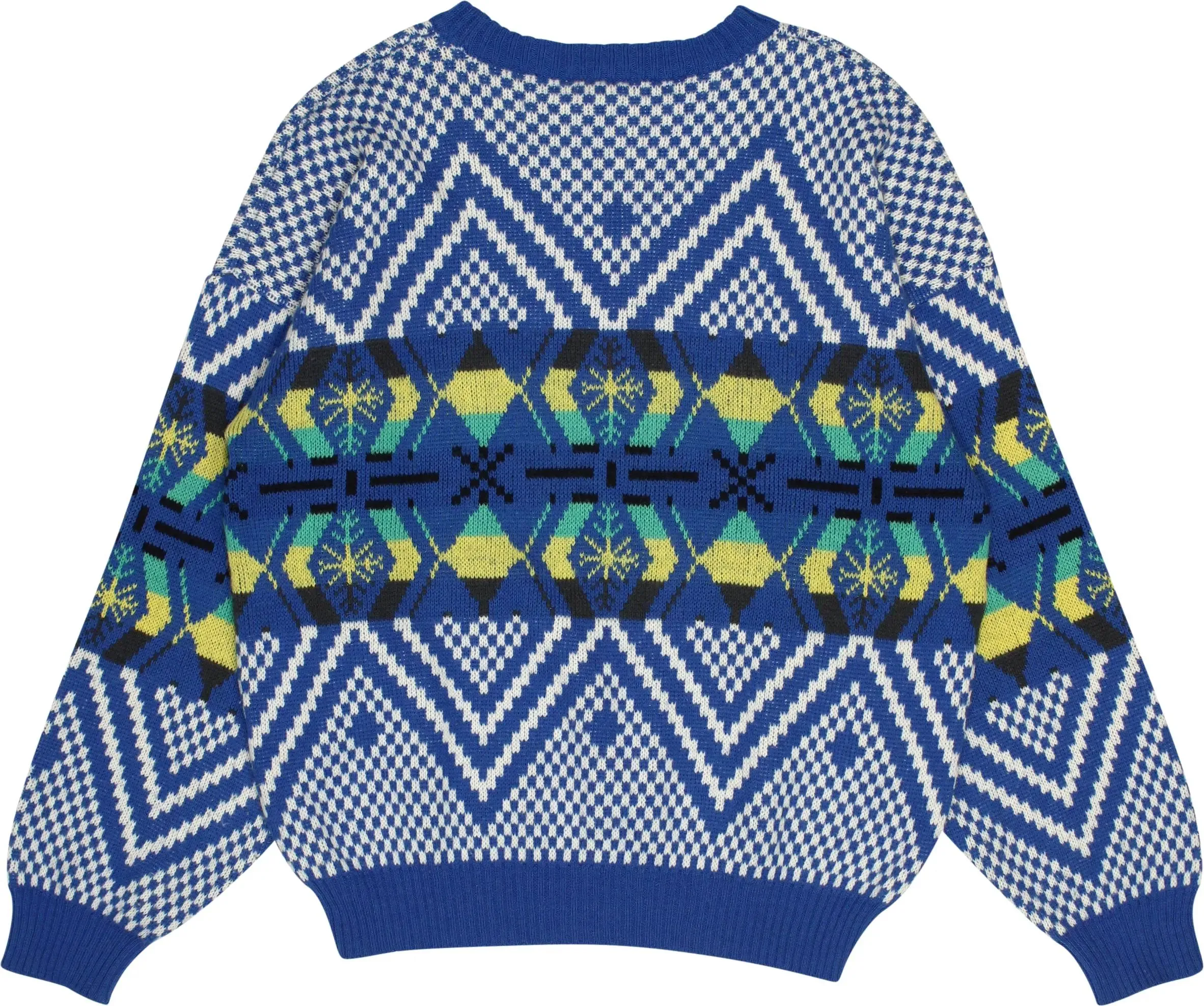 Blue Patterned Jumper | ThriftTale