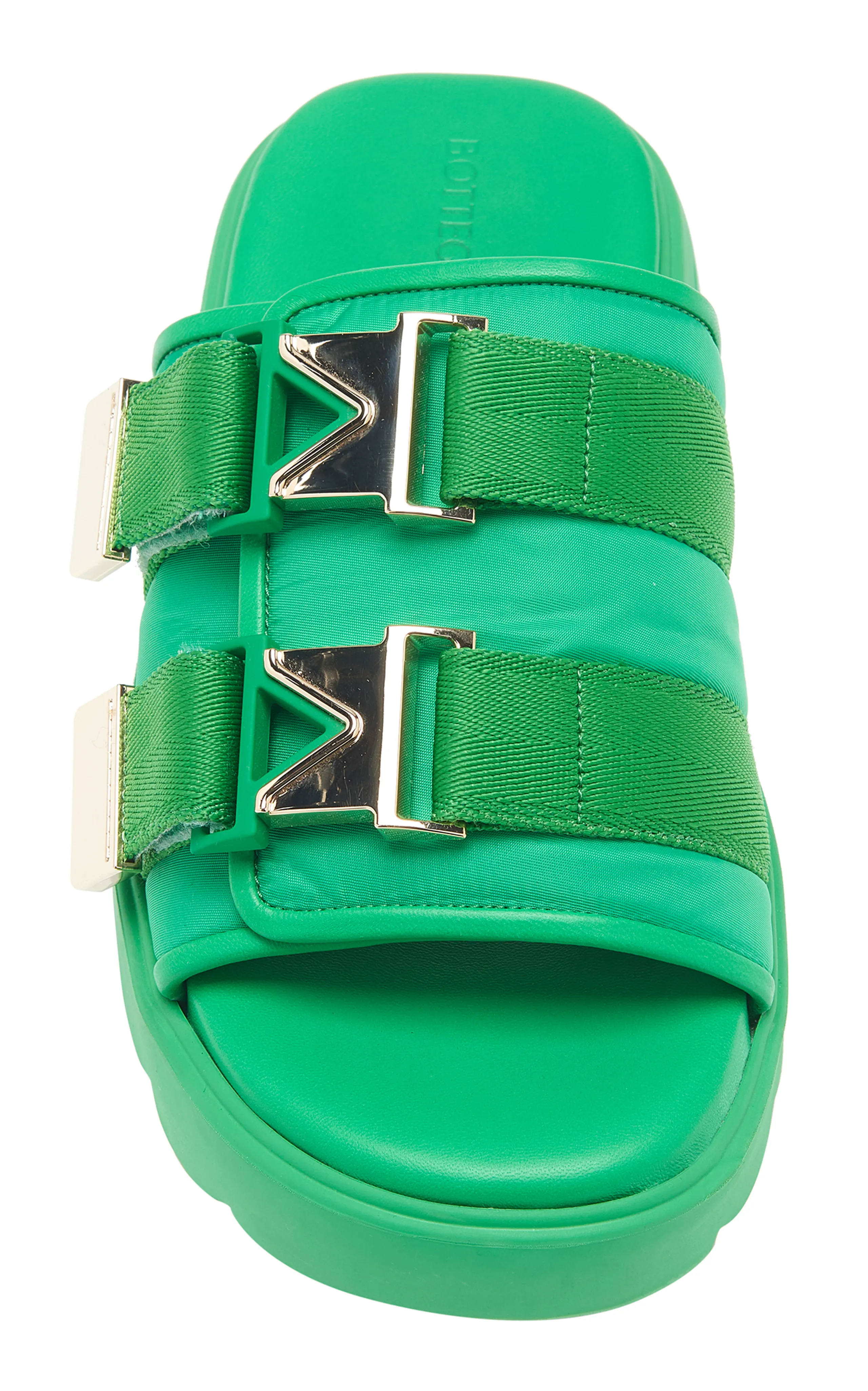 Bottega Veneta Flash Buckled Leather and Rubber Sandals