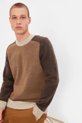 Brown Crew Neck Jumper