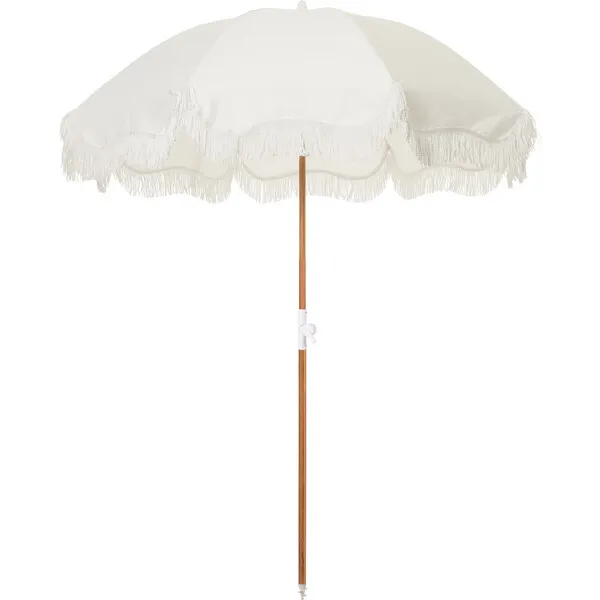 Business & Pleasure Co. Holiday Lightweight Beach Umbrella, Antique White