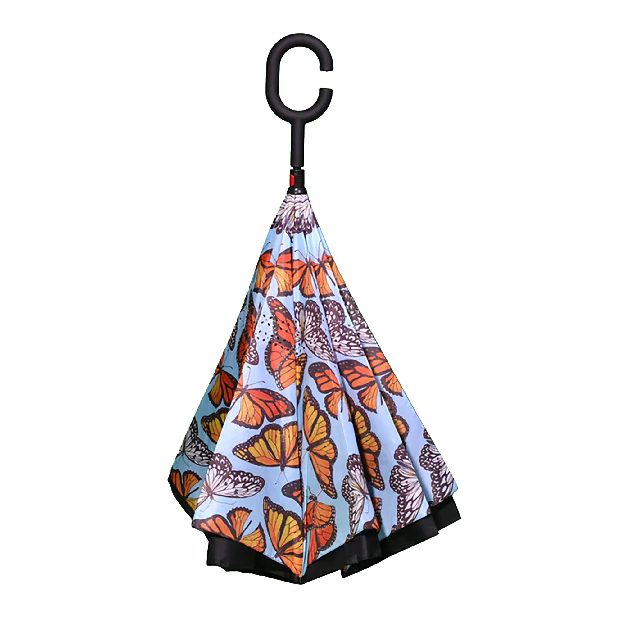 Calla Products Women's Butterflies Kaleidoscope Topsy Turvy Umbrella