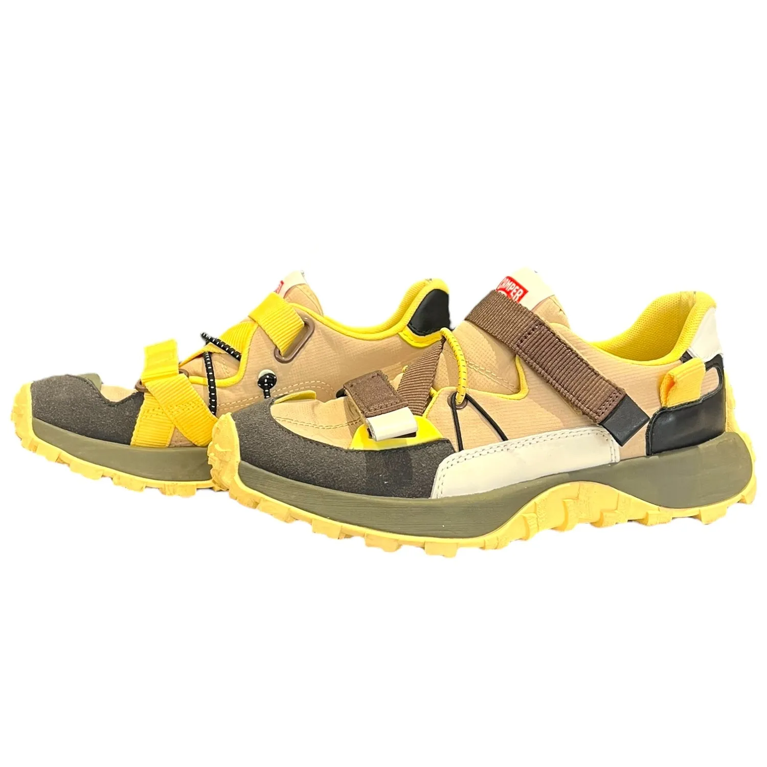 Camper Yellow and Khaki Trainers - 6