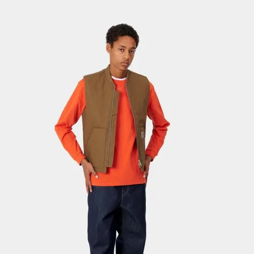 Carhartt WIP Dearborn Canvas Vest Hamilton Brown