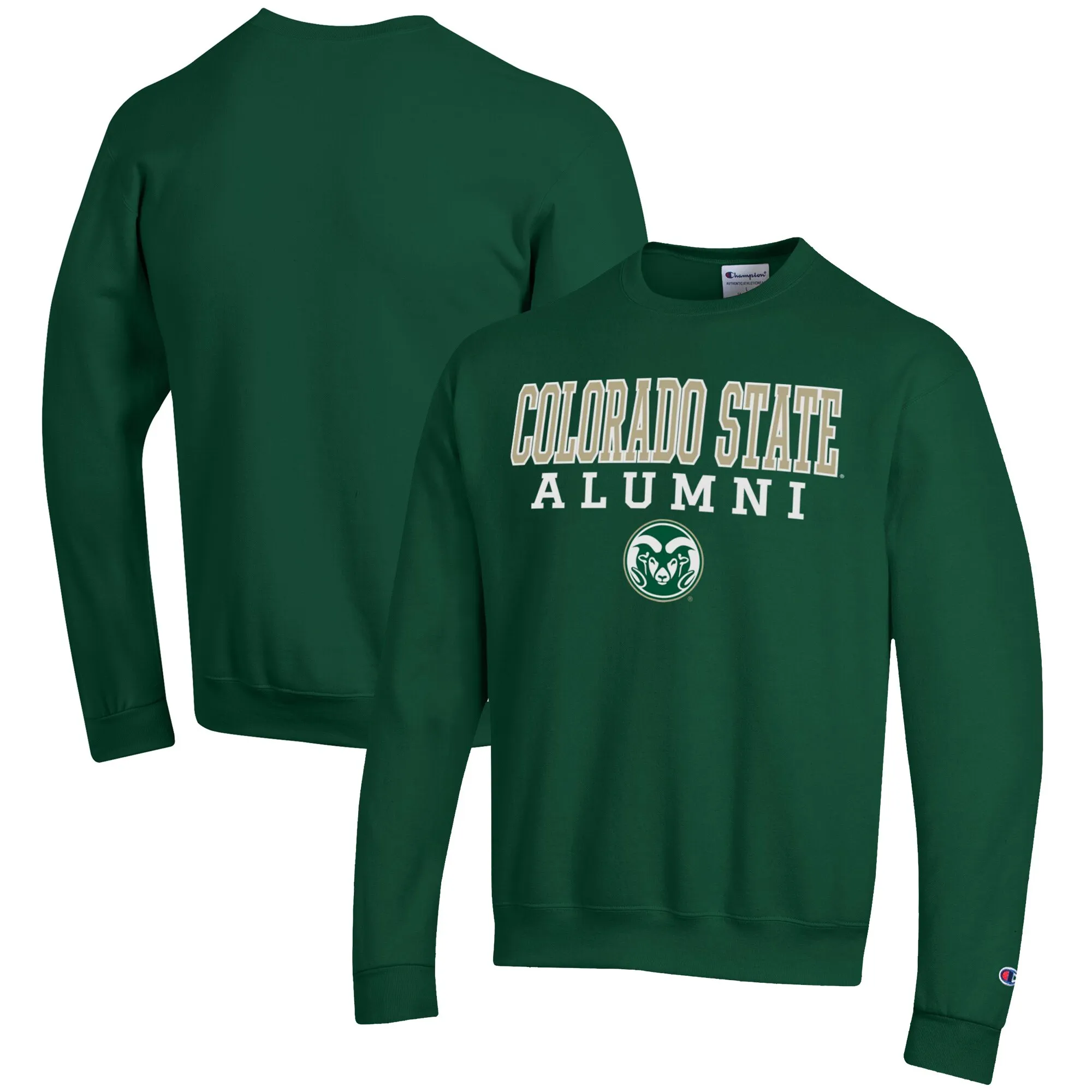 Champion  Colorado State Rams Green Alumni Logo Pullover Sweatshirt