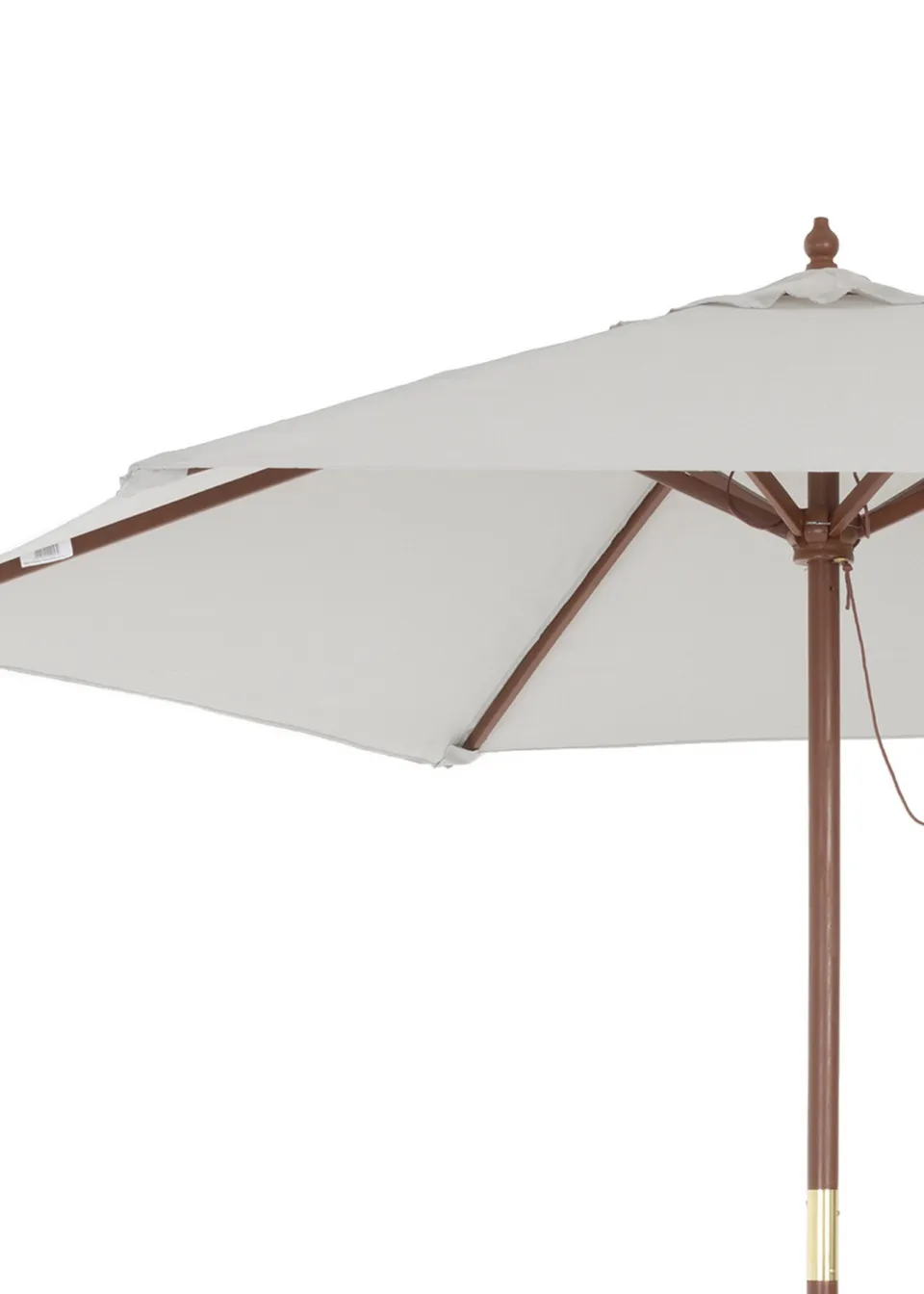 Charles Bentley Large Wooden Garden Patio Parasol Shade Umbrella(2.4M, 38mm Pole)