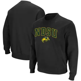 Colosseum NDSU Bison Black Arch & Logo Tackle Twill Pullover Sweatshirt