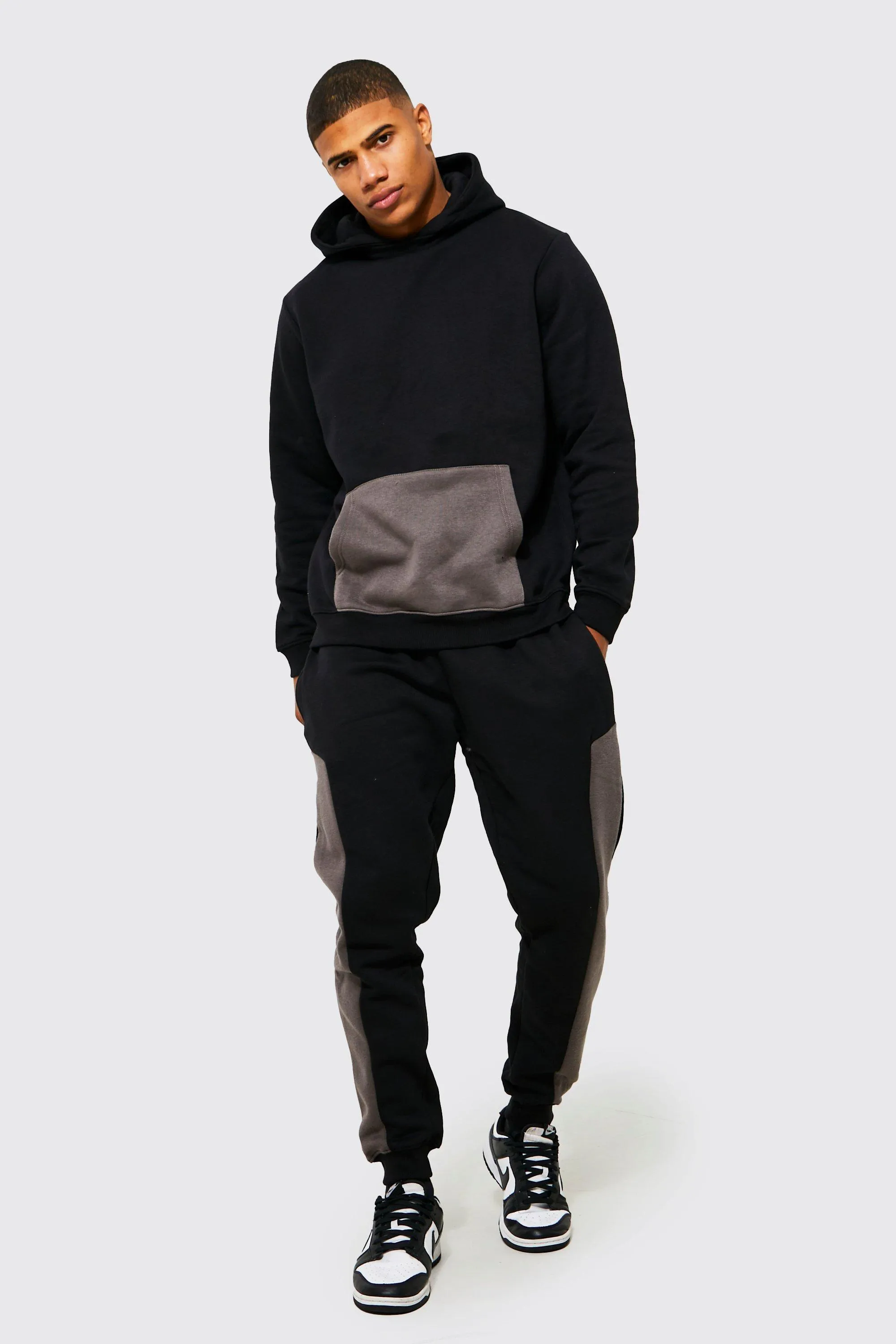 Colour Block Hooded Tracksuit