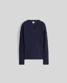 cotton jumper - navy