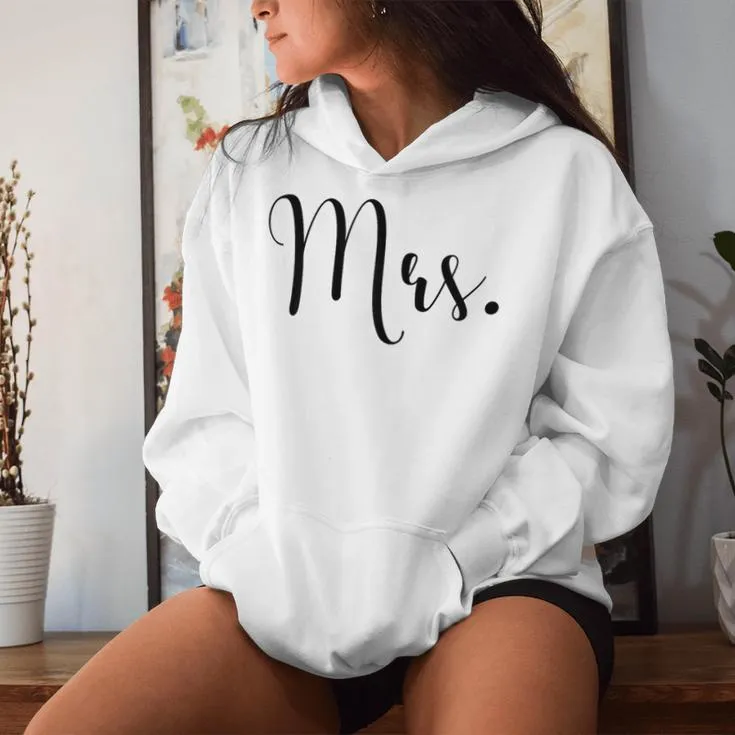 Couple Woman Marriage Bride Bachelorette Mrs Women Hoodie