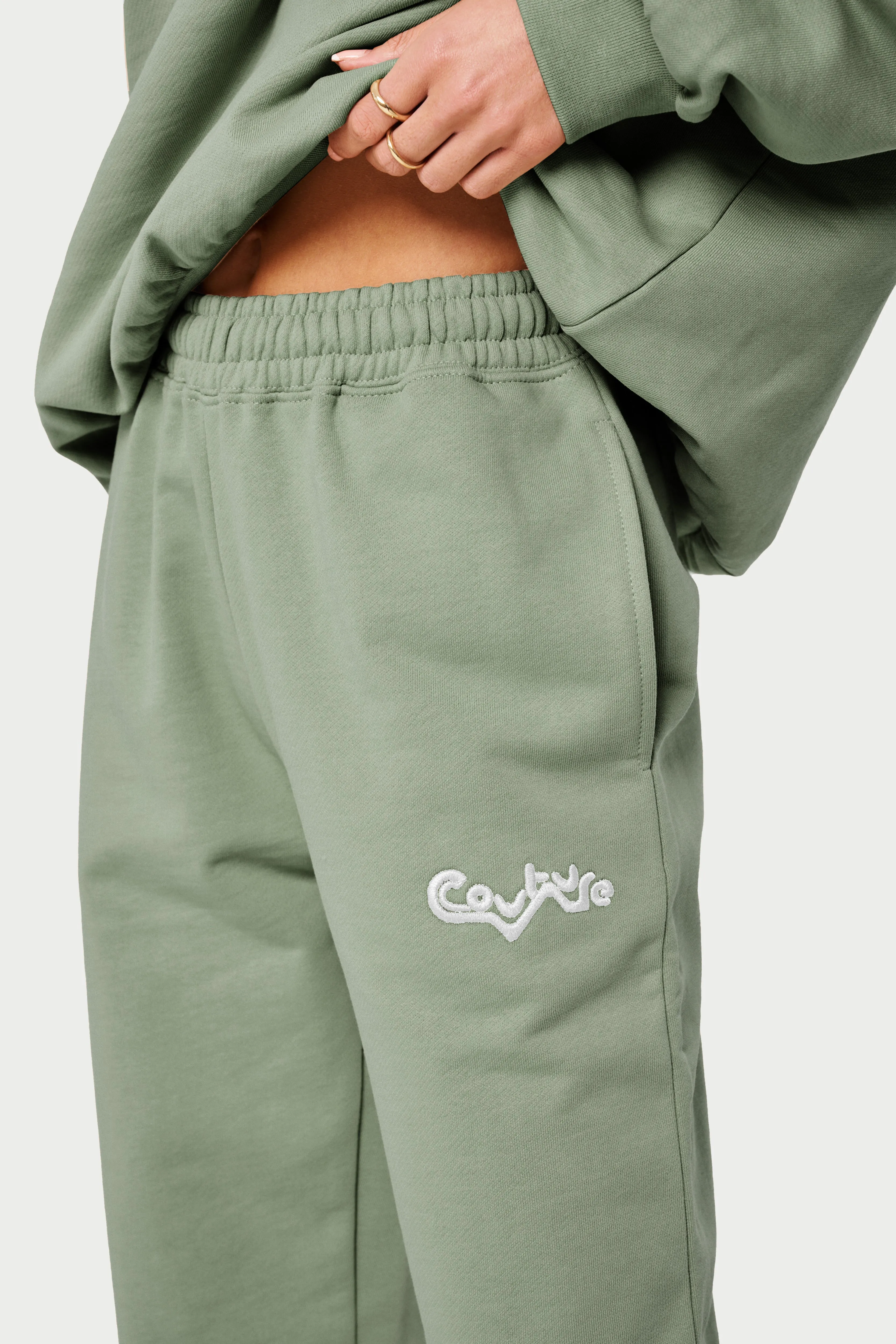 COUTURE ABSTRACT JOGGERS - SAGE