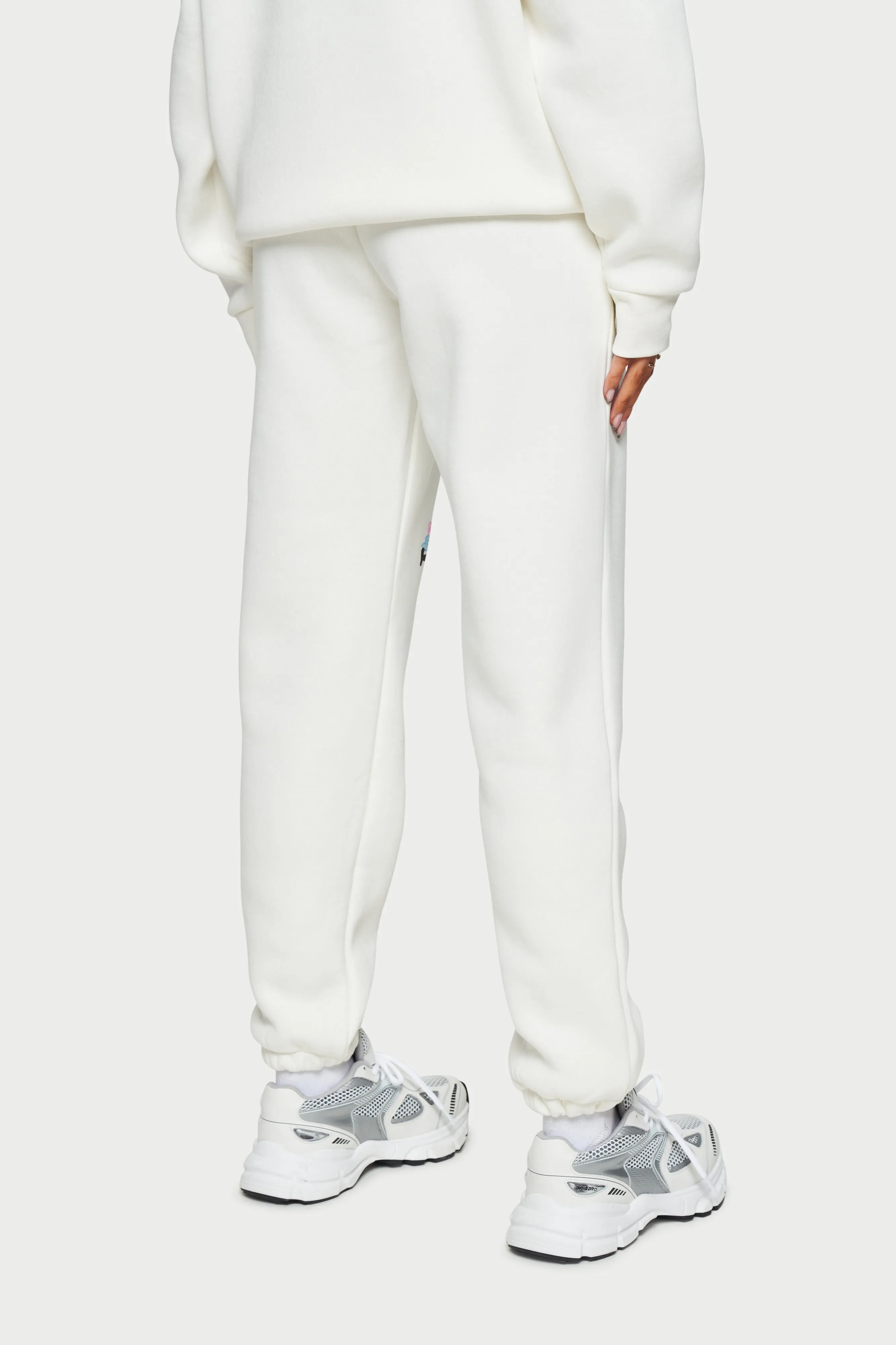 COUTURE BUBBLE OVERSIZED JOGGERS - OFF WHITE