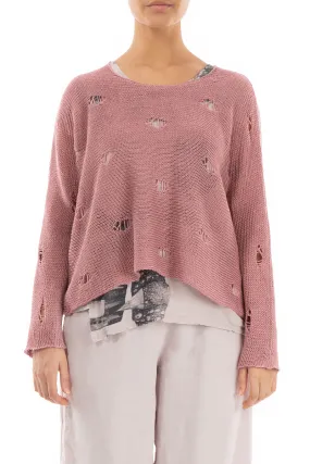 Cut Out Rose Linen Jumper