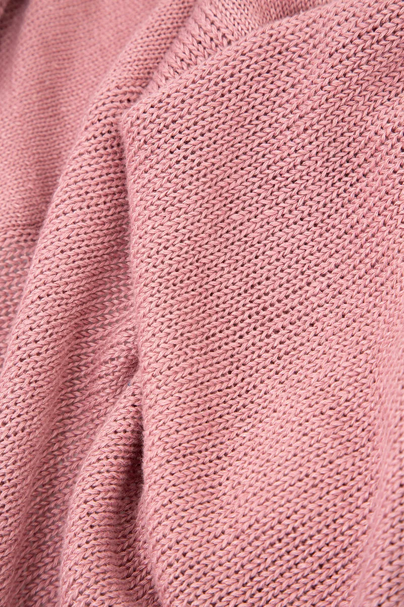 Cut Out Rose Linen Jumper