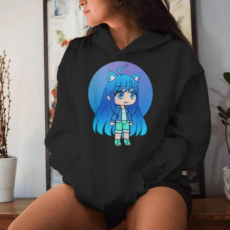 Cute Chibi Style Kawaii Anime Girl Aquachan Women Hoodie