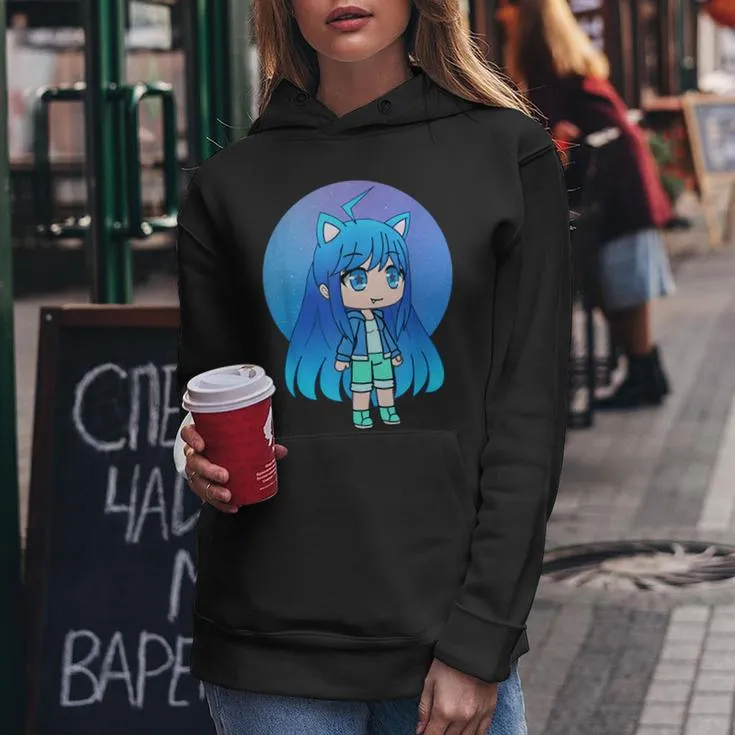 Cute Chibi Style Kawaii Anime Girl Aquachan Women Hoodie