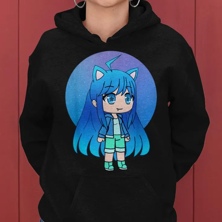 Cute Chibi Style Kawaii Anime Girl Aquachan Women Hoodie