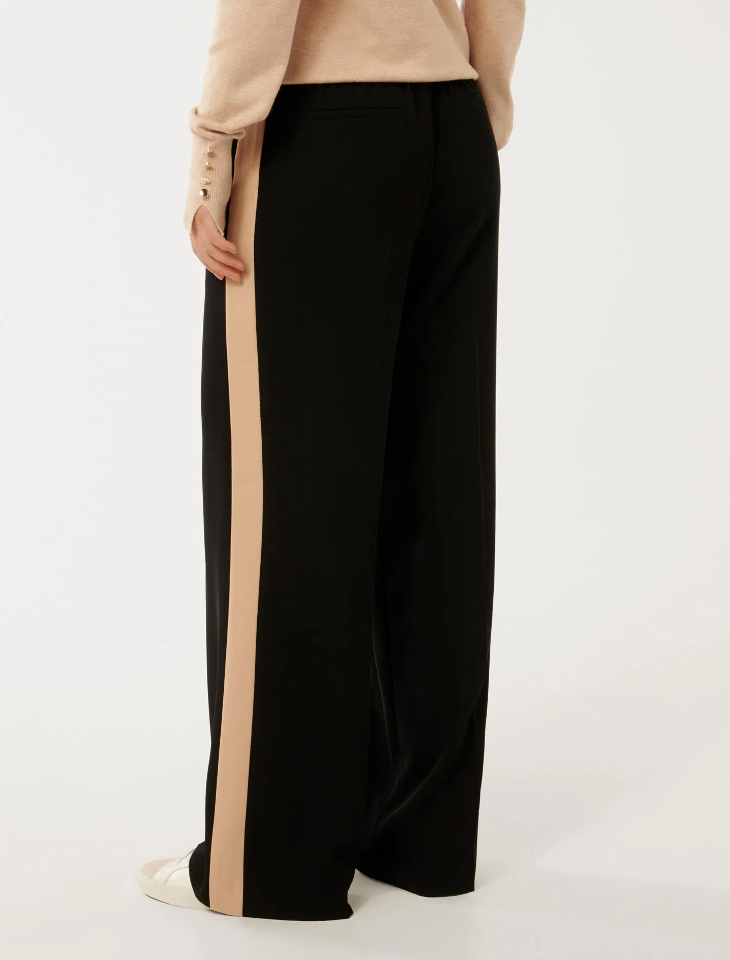 Dara Stripe Wide-Leg Trousers