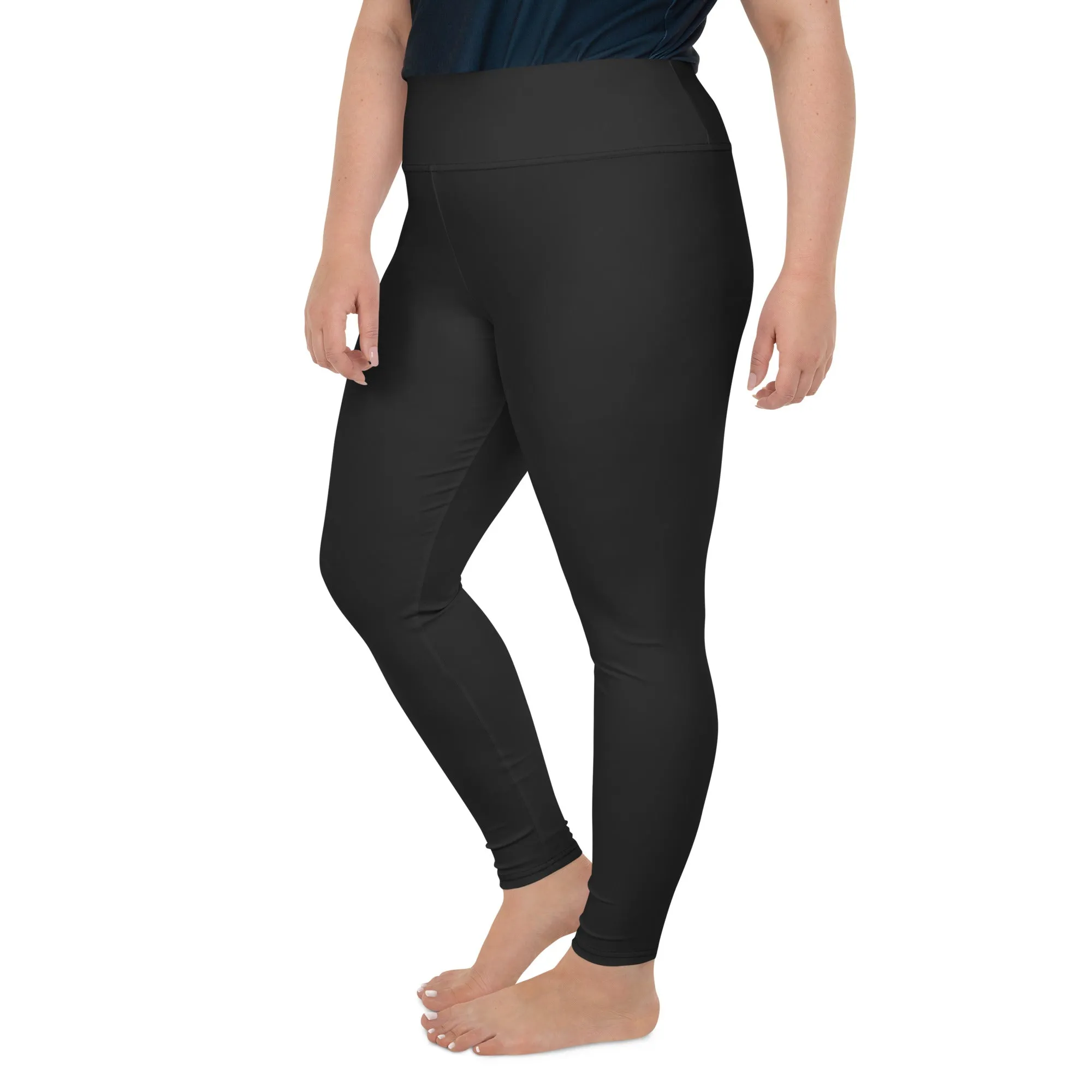 Dark Charcoal Black Plus Size Leggings