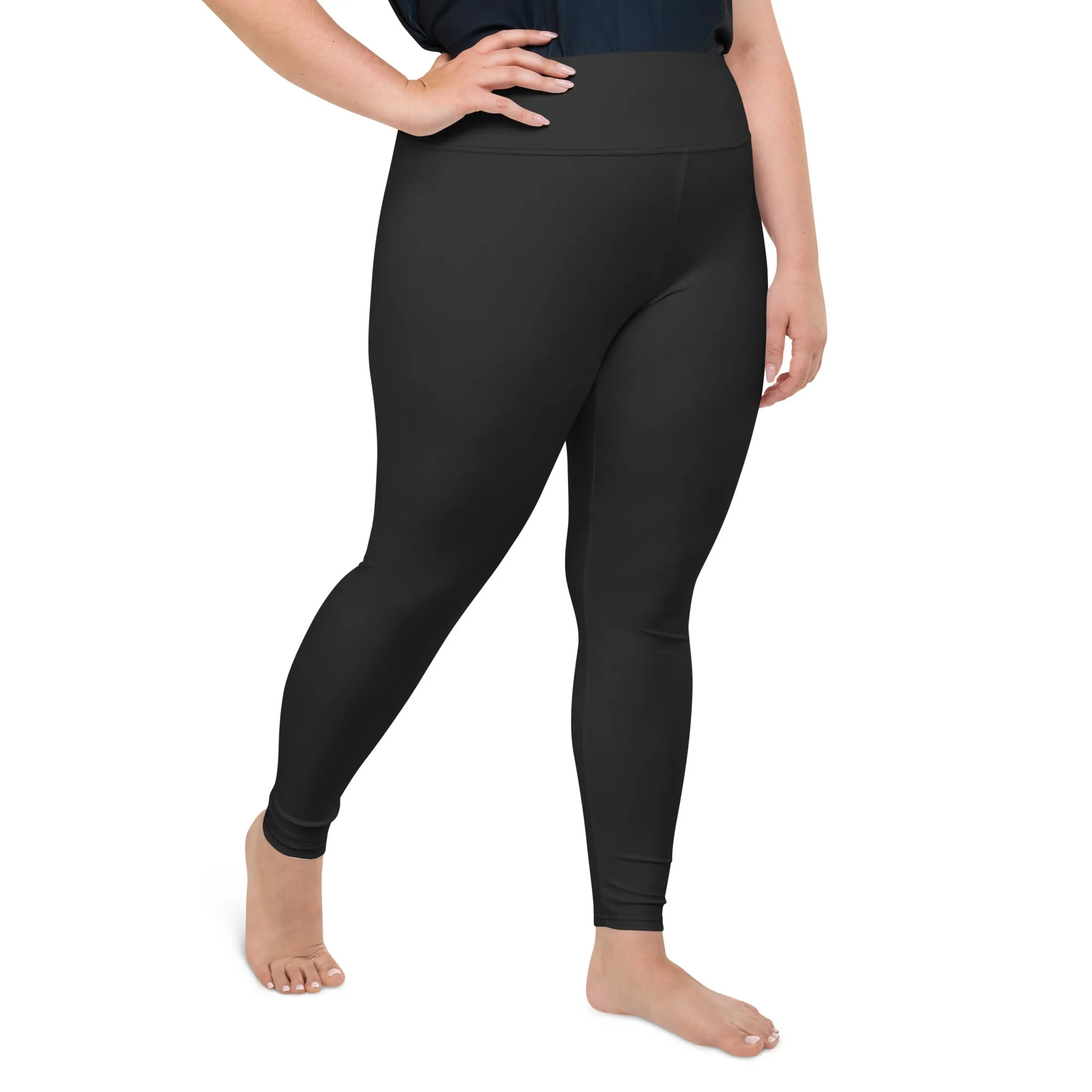 Dark Charcoal Black Plus Size Leggings