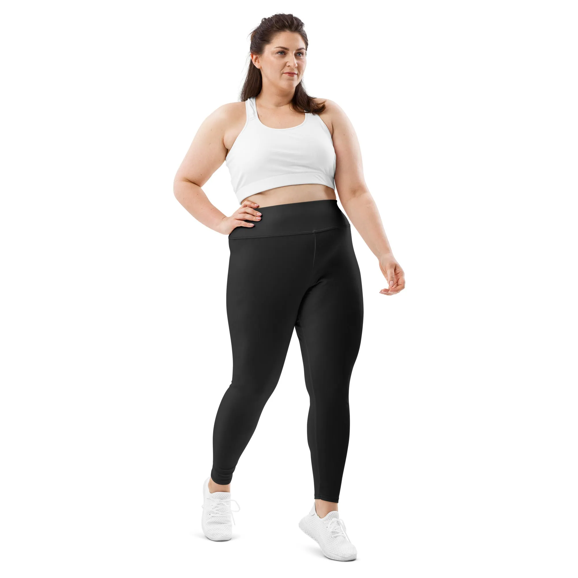 Dark Charcoal Black Plus Size Leggings