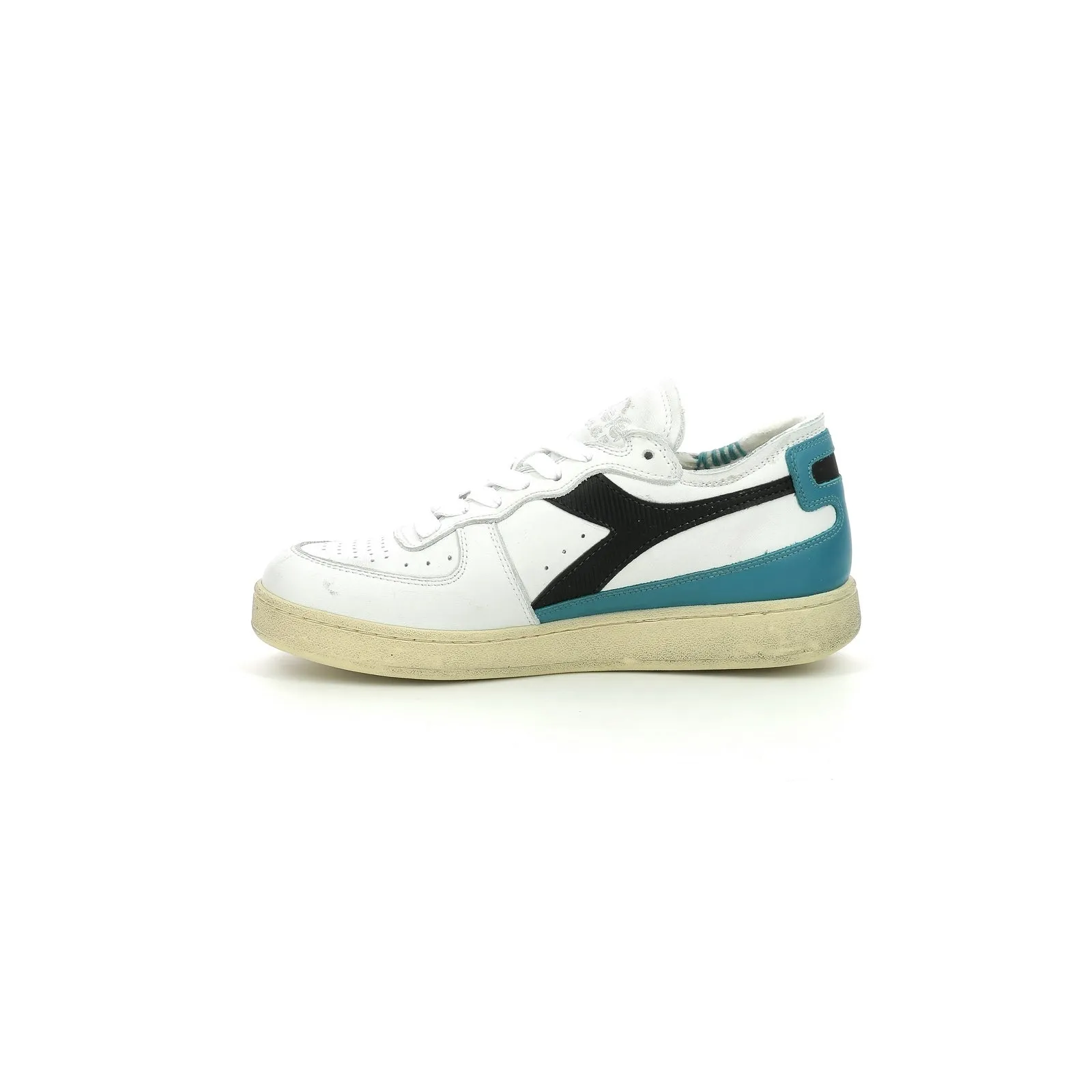 Diadora - Sneakers Mi Basket Row C - White/Harbor Blue - Mixte